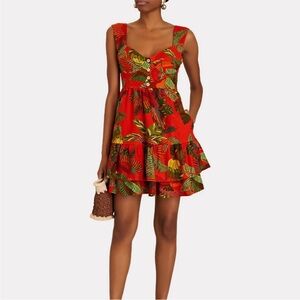 NEW! Farm Rio Forest Birds Linen Minidress Size Small